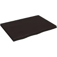 vidaXL Wandschap 80x60x(2-4)cm behandeld massief eikenhout donkerbruin
