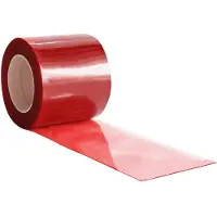 vidaXL Deurgordijn 200x1,6 mm 25 m PVC rood