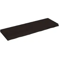 vidaXL Wandschap behandeld massief eikenhout donkerbruin