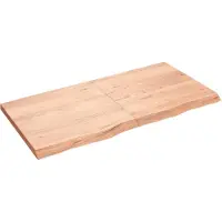 vidaXL Wandschap 120x60x(2-4)cm behandeld massief eikenhout lichtbruin