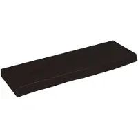 vidaXL Wandschap 60x20x4 cm behandeld massief eikenhout donkerbruin