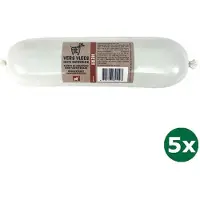 Freds 5x900 gr gestoomd vers vlees worst hert graan en glutenvrij hondenvoer