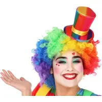 Atosa Mini hoge clownshoed verkleed accessoire voor volwassenen