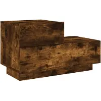 vidaXL Nachtkastje met LED-verlichting 70x36x40,5 cm gerookt eiken