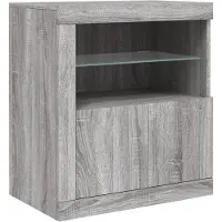 vidaXL Dressoir met LED-verlichting 60,5x37x67 cm grijs sonoma eiken