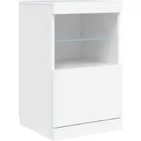 vidaXL Dressoir met LED-verlichting 41x37x67 cm wit