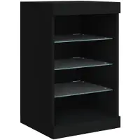 vidaXL Dressoir met LED-verlichting 41x37x67 cm zwart