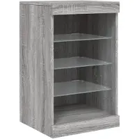 vidaXL Dressoir met LED-verlichting 41x37x67 cm grijs sonoma eiken