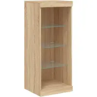 vidaXL Dressoir met LED-verlichting 41x37x100 cm sonoma eikenkleurig