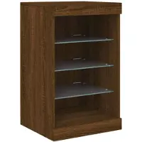 vidaXL Dressoir met LED-verlichting 41x37x67 cm bruin eikenkleur