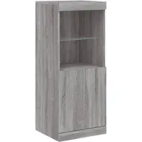vidaXL Dressoir met LED-verlichting 41x37x100 cm grijs sonoma eiken