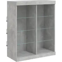 vidaXL Dressoir met LED-verlichting 81x37x100 cm betongrijs