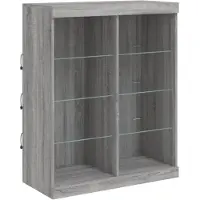 vidaXL Dressoir met LED-verlichting 81x37x100 cm grijs sonoma eiken