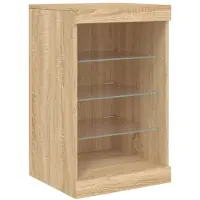 vidaXL Dressoir met LED-verlichting 41x37x67 cm sonoma eikenkleurig