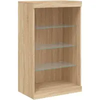 vidaXL Dressoir met LED-verlichting 60,5x37x100 cm sonoma eikenkleurig