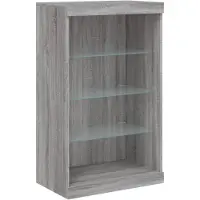 vidaXL Dressoir met LED-verlichting 60,5x37x100 cm grijs sonoma eiken