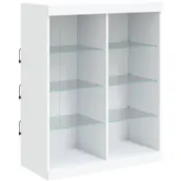 vidaXL Dressoir met LED-verlichting 81x37x100 cm wit