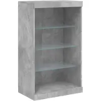 vidaXL Dressoir met LED-verlichting 60,5x37x100 cm betongrijs