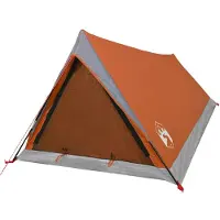 vidaXL Tent 2-persoons waterdicht grijs en oranje