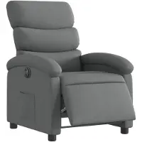 vidaXL Fauteuil elektrisch verstelbaar stof donkergrijs