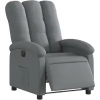 vidaXL Fauteuil elektrisch verstelbaar stof donkergrijs