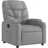 vidaXL Fauteuil elektrisch verstelbaar stof lichtgrijs