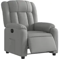 vidaXL Fauteuil elektrisch verstelbaar stof lichtgrijs