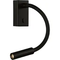 ACB ILUMINACIÓN LED-wandlamp Cio, zwart, Slaapkamer, Aluminium, Modern, LED wandlamp