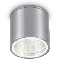 Ideal Lux plafondlamp Gun, aluminiumgrijs, IP44, GU10 dimbaar, alu / grijs / zink, Badkamer, Aluminium, plafondlamp