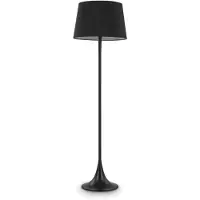 Ideal Lux London pt1, zwart, geschikt voor slaapkamer en kinderkamer, materiaal: metaal, polyvinylchloride (PVC), beschermingsklasse: IP20, veiligheidsklasse: II, CE-markering