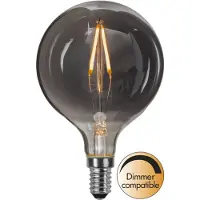 Valotorni Globelamp G80 - E14 - 1.5W - Super Warm Wit <2200K - Dimbaar - Filament - Rookglas