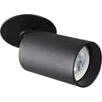 Kanlux S.A. LED GU10 inbouwspot richtbaar zwart rond - Enkelvoudig voor 1 LED GU10 spot