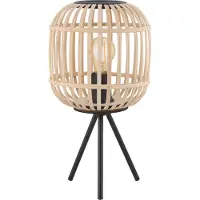 Eglo Tafellamp Bordesley, hout licht, Woon-/ Eetkamer, Hout, Scandinavisch, tafellamp