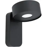 Eglo 98737 Palosco Wandlamp Staal Zwart/Kunststof Transparant - 4,9W/360LM/3000K