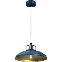 Milagro Hanglamp Felix, dimbaar, blauw, Woon-/ Eetkamer, metaal, Industrieel design, hanglamp