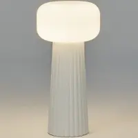 Mantra-Iluminacion Tafellamp Faro, wit / opaal, Woon-/ Eetkamer, Kunststof, Tafellamp