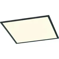 TRIO leuchten - LED Plafondlamp - Plafondverlichting - 31W - Warm Wit 3000K - Dimbaar - Vierkant - Zwart - Aluminium
