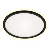 Briloner SLIM - LED Plafonniére - plafondlamp - 18W - wit-zwart - Ø29.3cm