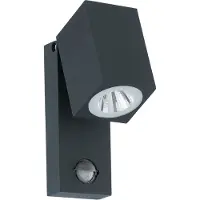 Eglo LED wandlamp met sensor | Sakeda | 3000K | IP44 | Zwart