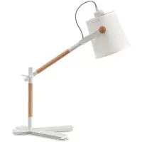 Mantra-Iluminacion Tafellamp NORDICA, wit / opaal, Woon-/ Eetkamer, metaal, Modern, Tafellamp