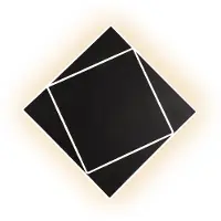 Mantra-Iluminacion LED-wandlamp Dakla, zwart, Woon-/ Eetkamer, Kunststof, Modern, LED wandlamp