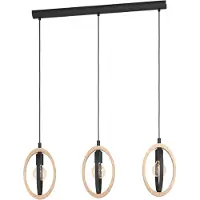Eglo Basildon Hanglamp - E27 - 78 cm - Zwart/Bruin
