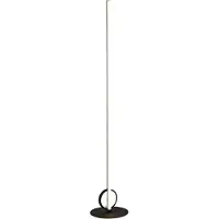 MANTRA LED-vloerlamp Kitesurf, zwart, Woon-/ Eetkamer, Aluminium, Modern, LED vloerlamp