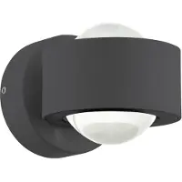 Eglo 98746 Treviolo Wandlamp Aluminium Antraciet/Glas Helder - 4,4W/460LM/3000K