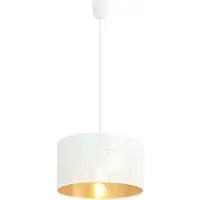Emibig Hanglamp , 1xE27, 40W, ASTON 1, wit/goud, modelnummer 1147/1