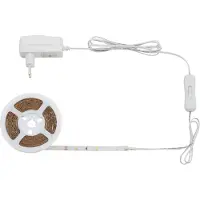 Briloner - LED SUPERLINE - LED-strip 5m - incl. aan- en uitschakelaar - 150x LED wit - 3.000K warm wit