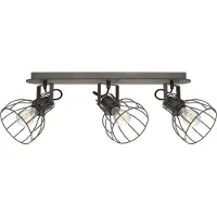 Eglo 98136 Sambatello Spot Hout Bruin/Staal Zilver - 3 x E27