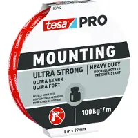 TESA Montageband | wit | lengte 5 m | breedte 19 mm | 10 stuks - 66792-00001-00