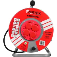 VERTEX Verlengkabel VERTEX PB25METAL 3x2,5 mm Zwart