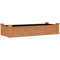 vidaXL Plantenbak verhoogd met voering 120x45x25 cm vurenhout bruin